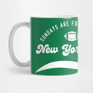 New York Jets Sundays are for football Mug